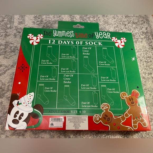 Disney “12 Days of Socks” Adult shoe size: 4-10 UNISEX - Picture 2 of 2